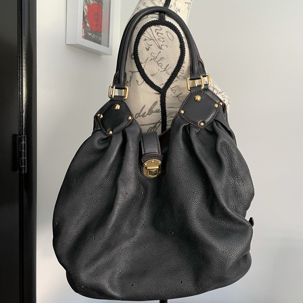 Louis Vuitton Black Large Mahina Purse